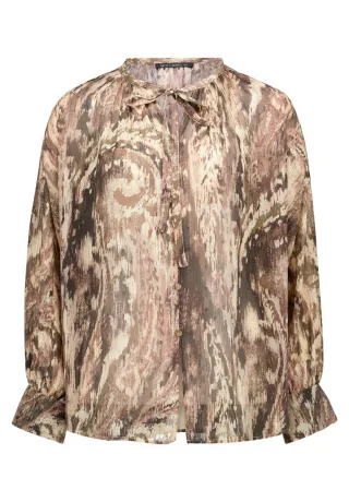 Betty Barclay - Gemusterte Schluppenbluse beige - Gr. - 42