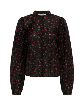 msch copenhagen - MSCHNancy Shirt AOP syrah flower - Gr. - XS