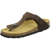 AFS-Schuhe 210767 Zehentrenner Pantolette für Damen mit Fußbett, bequeme Sandalen aus Leder