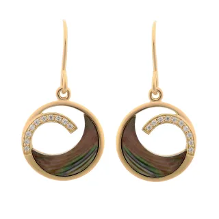 Orphelia 'Amelia' Damen 925 Sterling Silber Tropfenohrringe - Gold zo-7371
