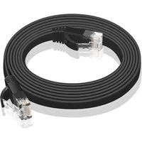 VERCO Cat 6 Netzwerkkabel flaches LAN-Kabel, RJ-45 (Ethernet), (200 cm), 10 / 100 / 1000 Mbits Geschwindigkeit bis 1 Gbits UTP Patchkabel