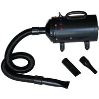 vidaXL Hundeschermaschine Hundetrockner mit 3 Düsen Schwarz 2400 W
