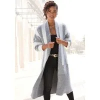 LASCANA Longstrickjacke aus flauschigem Strick, Cardigan mit langen Ärmeln