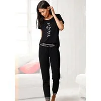 s.Oliver Pyjama (Set, 2 tlg) mit gestreiften Rippbündchen