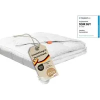 sleepling Daunenbettdecke Komfort, 135 x 200 cm, 155 x 220 cm, weitere Größen und Wärmeklassen, Füllung: 90% Daunen, 10% Federn, Bezug: 100% Baumwolle, als warme Winterdecke oder leichte Sommerdecke, Downpass, Made in EU