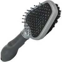 FURminator Fellbürste Furminator® Doppelbürste, 2in1 Fell- und Hautpflegebürste