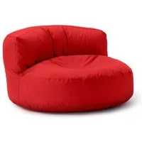 Lumaland Sitzsack Round Sofa Sitzkissen Bean Bag Couch Lounge, inkl. Rückenlehne In-& Outdoor 90x90x50cm