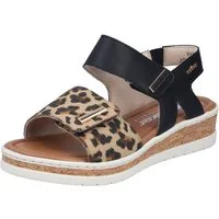 Rieker Keilsandalette Sommerschuh, Keilsandalette, Plateausandale mit Klett