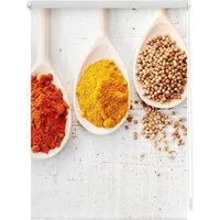 Seitenzugrollo Klemmfix Motiv Spices, LICHTBLICK ORIGINAL, Lichtschutz, ohne Bohren, freihängend, Klemmfix, bedruckt