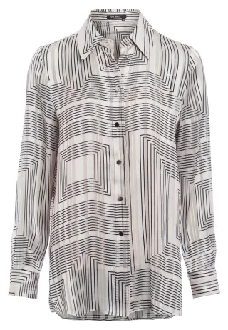 Marc Aurel - Bluse aus Grafik-Druck light taupe varied - Gr. - 40