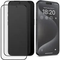 Baker Displayschutzglas Panzerglas 2 Stück Schutzglas Vollabdeckung für iPhone 15, iPhone 15 Plus, iPhone 15 Pro, iPhone 15 Pro Max, iPhone 16, iPhone 16 Plus, iPhone 16 Pro, iPhone 16 Pro Max, (2 Pack), ESD