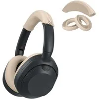 kwmobile Kopfhörer-Schutzhülle Kopfband Abdeckung Ohrpolster Set für Sony ULT WEAR / WH-ULT900N, Headband Case - Kopfhörer Ersatz Polster - Schutz in Beige