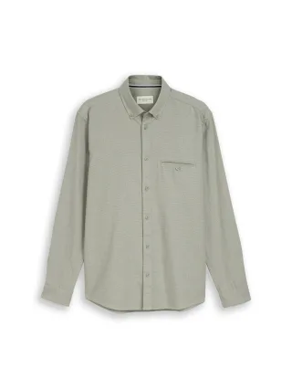 Tom Tailor - Regular Fit Hemd aus Baumwolle mint based green structure - Gr. - XXXL
