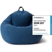 Lumaland Sitzsack LUMALAND Comfort Line Sitzsack M, 120 L - bequemer Indoor Sofa Sessel, Pouf separat erhältlich - Bean Bag mit Füllung - XXL Lounge Sitzkissen