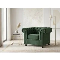 Home affaire Sessel BRONNOY Chesterfield Sessel mit aufwendiger Knopfheftung, Breite 108cm, Polstersessel mit geschwungenen Armlehnen, Chesterfield-Optik