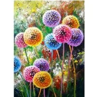 Rötting Design Malen nach Zahlen Diamond Painting Set 5d DIY Motiv Pusteblumenwiese (Komplett-Set), Diamond Painting Vollbild, Lieferung enthält alle Utensilien