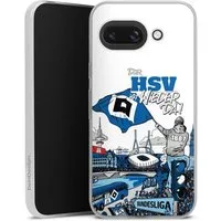DeinDesign Handyhülle Hamburger SV Offizielles Lizenzprodukt Aufstieg, Google Pixel 9a Slim Case Silikon Hülle Ultra Dünn Schutzhülle