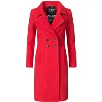 Navahoo Wintermantel Wooly edler Damen Trenchcoat in Wollmantel-Optik