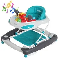 Daliya® Lauflernwagen BELLINO Lauflernhilfe mit Musik, Licht & Schaukelfunktion, (6-tlg), Babywalker, höhenverstellbar, klappbar, Babywippe