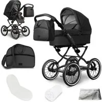 bergsteiger Kombi-Kinderwagen Venedig Retro-Kinderwagen 3in1, (10-tlg)