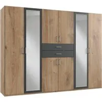 Wimex Kleiderschrank Diver Drehtürenschrank mit Spiegel, 180, 225 o. 270cm breit Bestseller Schlafzimmerschrank wahlweise 3 Innenausstattungen