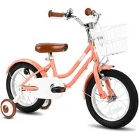 JOYSTAR Kinderfahrrad 12 14 16 18 Zoll Fahrrad, geeignet für 3–8 Jahren Jungen und Mädchen, Ausgestattet mit Doppelhandbremsen, Stützrädern, Schutzblechen, Korb