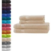 Hometex Premium Textiles Handtuch in Premium Qualität 500 g/m², Feinster Frottier-Stoff 100% Baumwolle, 2x Duschtuch + 2 Handtuch, weich, saugfähig, extra schwer & flauschig