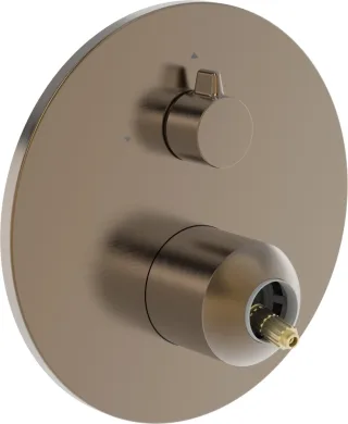 Hansa FM-Set f. zwei Abgänge HANSA 8260, Rosette rund Bronze gebürstet, 8260902081 8260902081