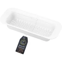 Engelland Küchensieb Ausziehbares Abtropfsieb für Spülbecken, Kunststoff, (Vorteils-Set, 1-St., lebensmittelecht), BPA-frei, flexibler Abtropfkorb, Nudelsieb, Seiher, robust, universell