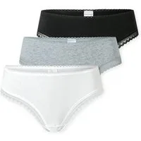 Schiesser String Modern Multipacks (3er Pack) Spitzenbänder, Baumwollmischung, Single Jersey