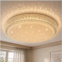 GLOBO LIGHTING LED Deckenleuchte, LED-Leuchtmittel fest verbaut, Kaltweiß, Warmweiß, Neutralweiß, Tageslichtweiß, Farbwechsel, Deckenleuchte Kristallleuchte