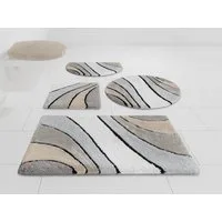 OTTO home Badematte Josie, Badvorleger, Badezimmer Teppich, Höhe 20 mm, rutschhemmend beschichtet, schnell trocknend, strapazierfähig, fußbodenheizungsgeeignet, Polyester, rechteckig, Badteppich, Badematten, rechteckig, rund & als 3-tlg. Set erhältli