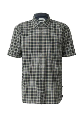 s.Oliver Red Label - Hemd mit Karomuster blau - Gr. - S