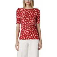 Lauren Ralph Lauren Blusentop Bluse mit Blumenmuster Blusentop Shirt T-shirt Tee Florales Muster, U-Boot-Ausschnitt, fixierte Ärmelabschlüsse