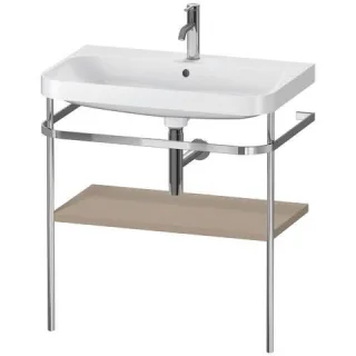 Duravit Happy D.2 Plus c-shaped Set mit Metallkonsole Leinen Matt 775x490x850 mm - HP4837O7575 HP4837O7575