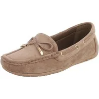 Ital-Design Damen Mokassin mit elegantem Design und optimalem Komfort Slipper (91260992) Flach Mokassins in Hellbraun