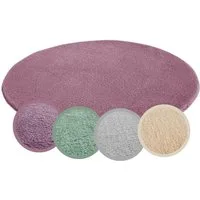 Andiamo Teppich Arezzo, rund, Höhe: 16 mm, Uni Farben, weicher Flor, waschbar, ideal im Wohnzimmer & Schlafzimmer