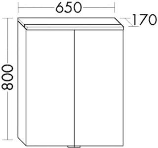 Burgbad Spiegelschrank Eqio 800x650x170 Weiß Hochglanz, SPGS065F2009 SPGS065F2009
