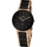 Jacques Lemans Keramikuhr Monaco 42-7C, Quarzuhr, Armbanduhr, Damenuhr, gehärtetes Crystexglas