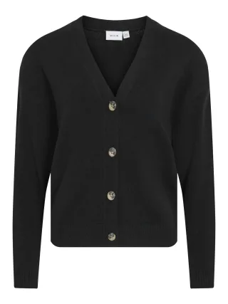 VILA - VIRIL V-NECK KNIT CARDIGAN - NOOS black - Gr. - L