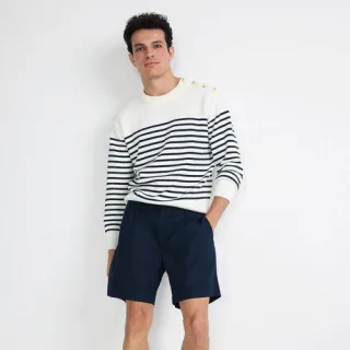 Leinenmix-Shorts für Herren, Herren, size: regular, Blau, Leinen/Baumwoll-Mischung, by Lands' End