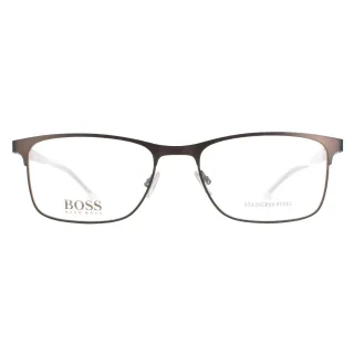 Hugo Boss Rectangle Mens Matte Brown Brille