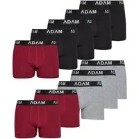 ADAM JEANS Boxershorts Herren Boxershorts aus extra weicher 100% Baumwolle Trunks Men Boxer-1 (10-St., 2er Set, 6er Set, 8er Set, 10er Set, 12er Set) Boxershorts Herren Boxer Shorts Männer Unterhosen Trunks Underwear