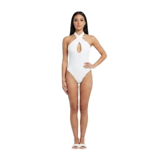 Missy Empire - Bodysuit für Damen, Plunge-BH, Bodycon (Elfenbein)