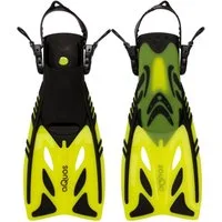 aQuos Flosse Aquos Junior Kinder Flossen gelb Pelican Taucherflossen, mitwachsend, verstellbares Fersenband
