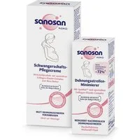 sanosan Straffungspflege Schwangerschaftscreme & Dehnungsstreifen Minimierer Creme Set, 1-tlg.