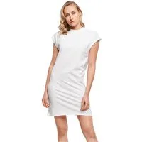 urbandreamz Jerseykleid Damen Kleid überschnittene Schultern Jersey Turn Up Ärmel