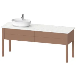 Duravit Luv Waschtisch-Unterschrank LU9563L5454 173,3x57x74,3cm, 2 Auszüge, stehend, links, Mandel Seidenmatt
