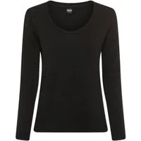 BOSS Langarmshirt Waffle Schlaf-Top, Waffelstruktur, aus Baumwollmix