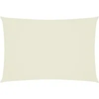 vidaXL Sonnensegel Sonnensegel Oxford-Gewebe Rechteckig 3x5 m Creme, (1-tlg)
